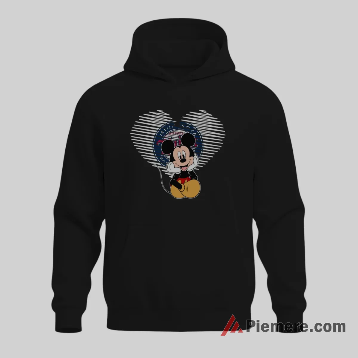 Minnesota Twins Heart Theme Mickey Mouse Fan Shirt on black hoodie for men graphic tee