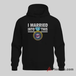 Minnesota Twins I Married Into This Baseball Shirt on black hoodie for men graphic tee
