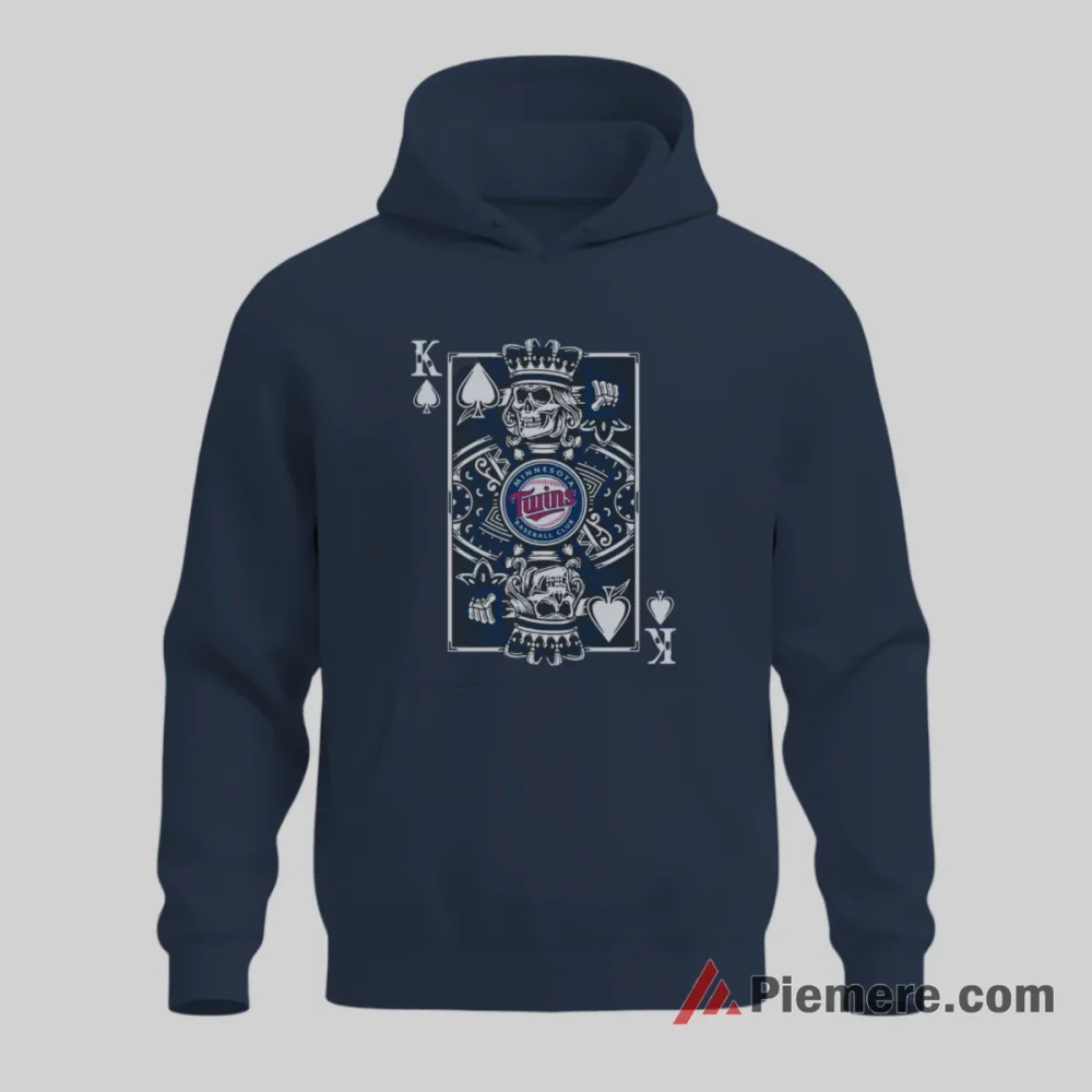 Minnesota Twins King Of Spades Playing Card Baseball Shirt on navy hoodie for men graphic tee