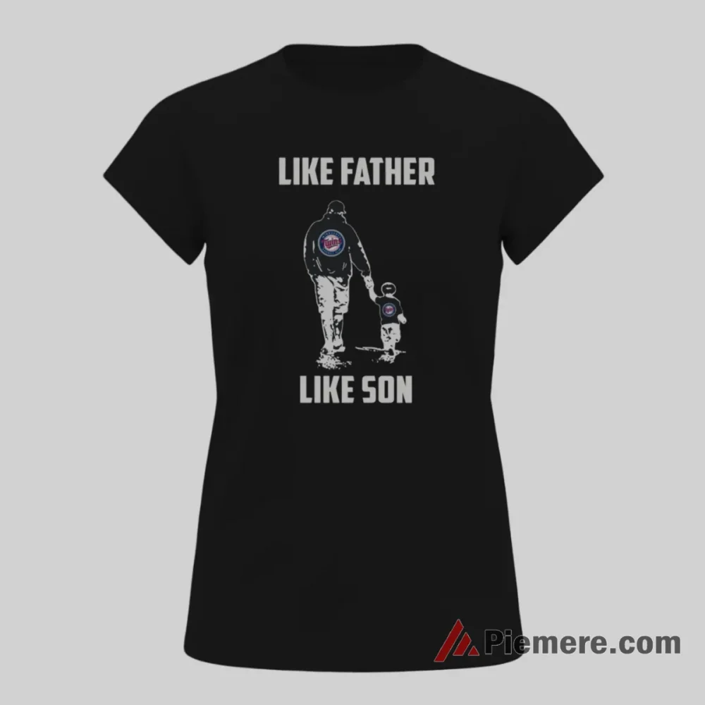 Minnesota Twins Like Father Like Son Baseball Shirt on black short sleeve shirt for women graphic tee