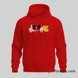 Minnesota Twins Love Theme Mickey Mouse Fan Shirt on red hoodie for men graphic tee