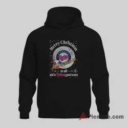 Minnesota Twins Merry Christmas To All And To Twins A Good Season Baseball Shirt on black hoodie for men graphic tee