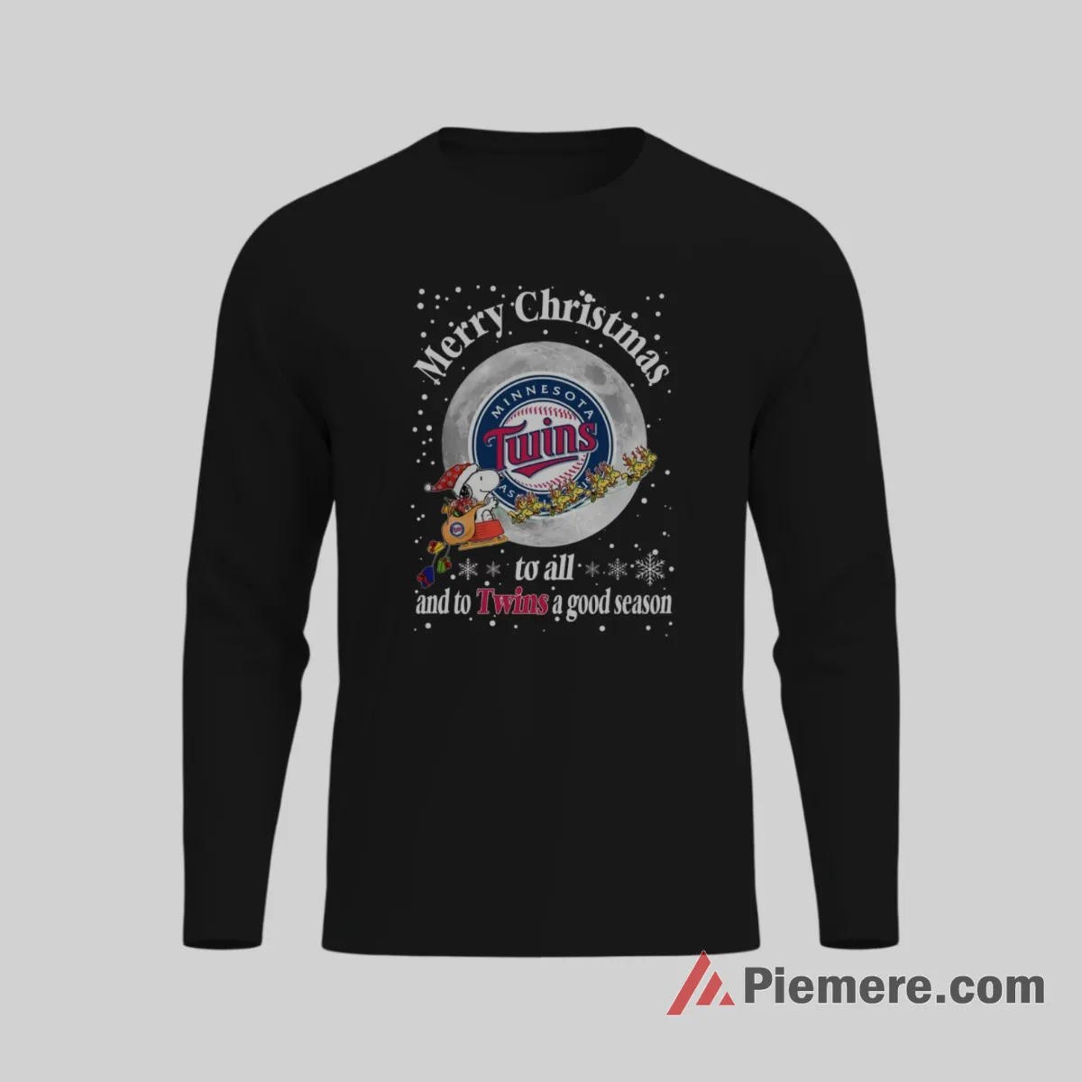 Minnesota Twins Merry Christmas To All And To Twins A Good Season Baseball Shirt on black long sleeve shirt for men graphic tee