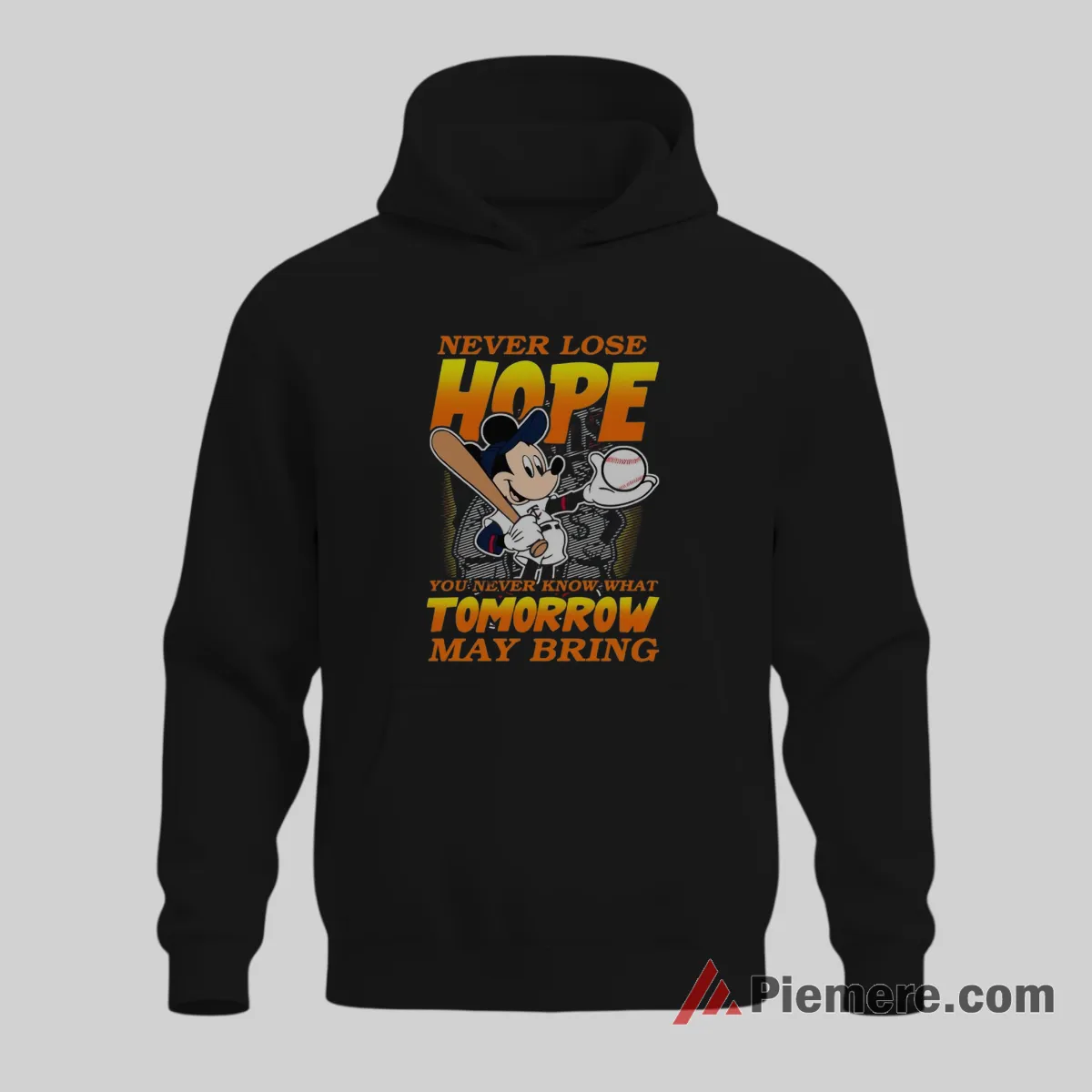 Minnesota Twins Never Lose Hope Mickey Mouse Baseball Shirt on black hoodie for men graphic tee
