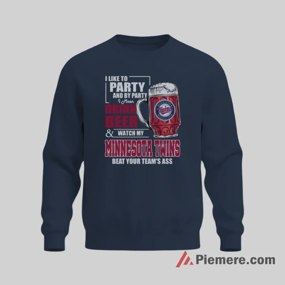 Minnesota Twins Party Beer And Baseball Fan Shirt on graphic shirt for men graphic tee