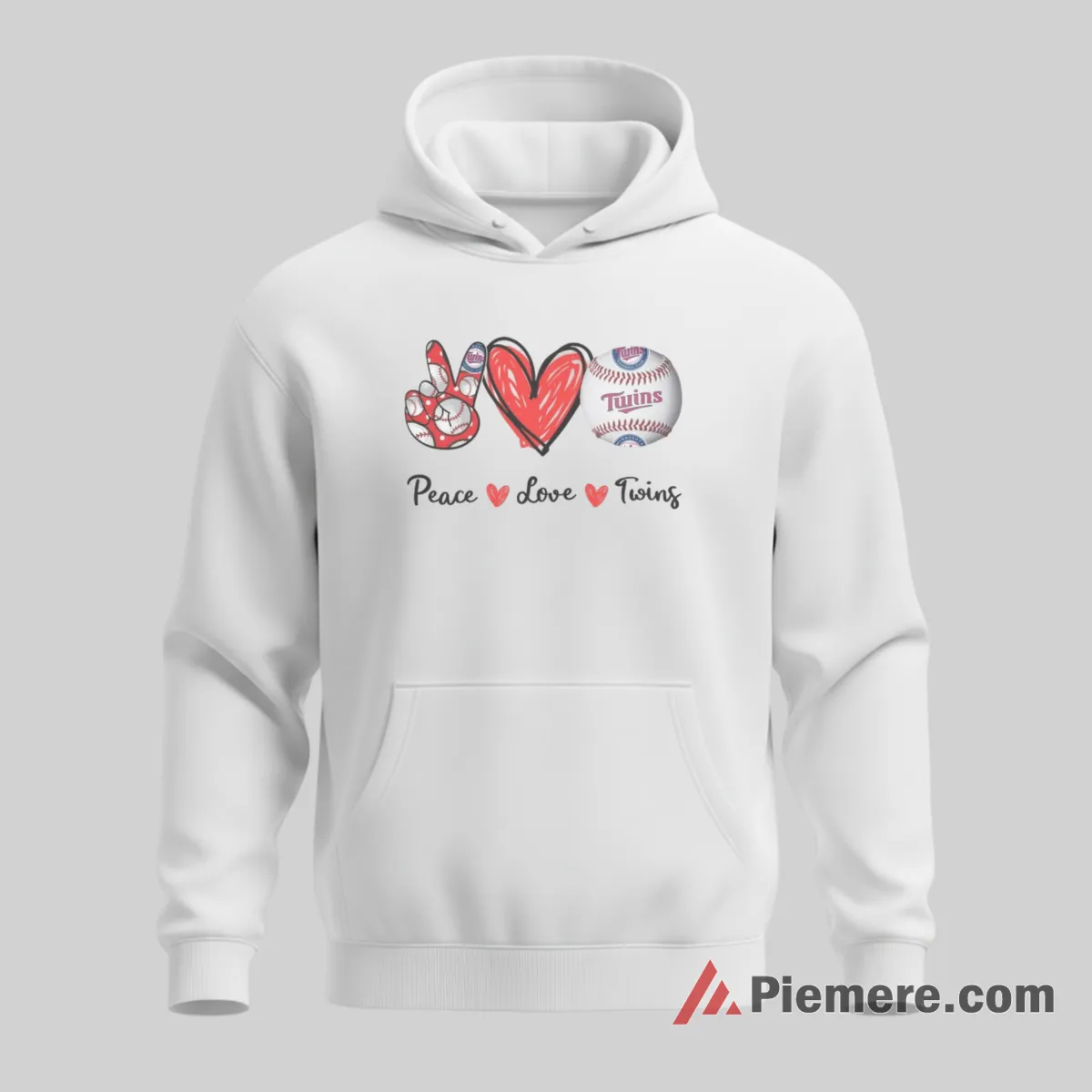 Minnesota Twins Peace And Love Baseball Shirt on white hoodie for men graphic tee