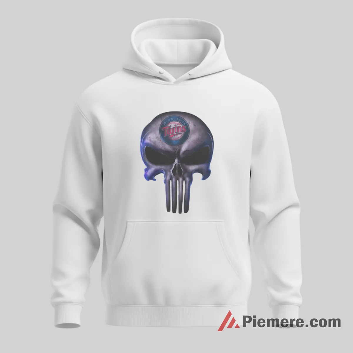 Minnesota Twins Punisher Skull Baseball Shirt on white hoodie for men graphic tee