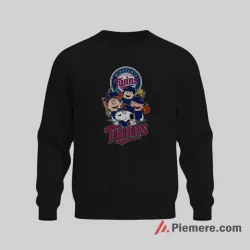 Minnesota Twins Snoopy Charlie Brown And Woodstock Baseball Shirt on graphic shirt for men graphic tee
