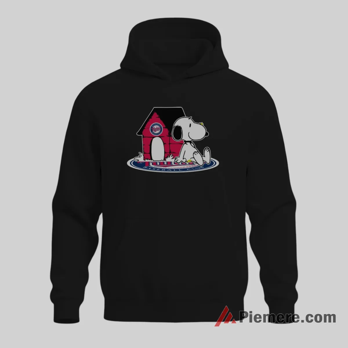 Minnesota Twins Snoopy Peanuts Movie Baseball Shirt on black hoodie for men graphic tee