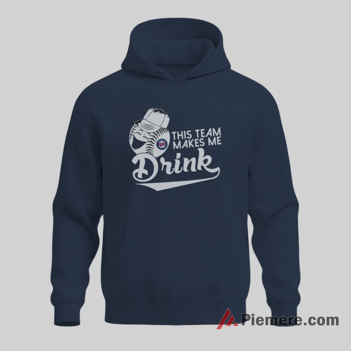 Minnesota Twins This Team Makes Me Drink Baseball Shirt on navy hoodie for men graphic tee