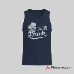 Minnesota Twins This Team Makes Me Drink Baseball Shirt on navy tank top for men graphic tee