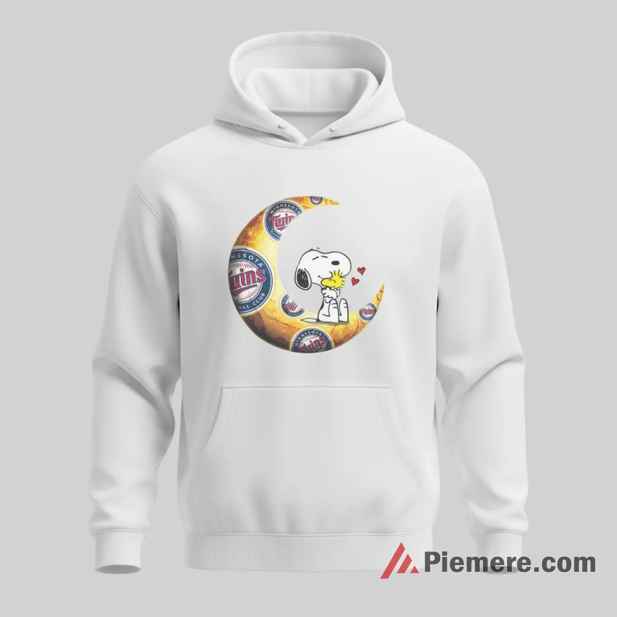 Minnesota Twins To The Moon And Back Snoopy Love Shirt on white hoodie for men graphic tee
