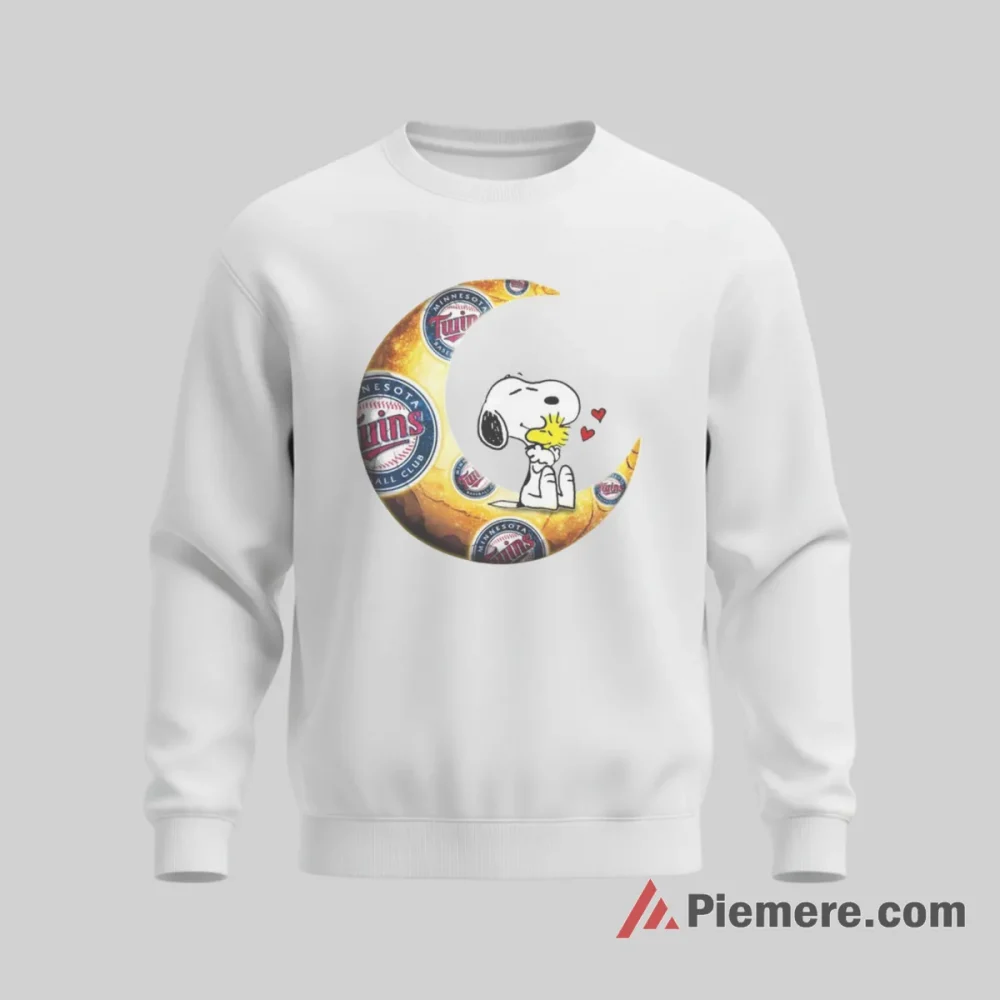 Minnesota Twins To The Moon And Back Snoopy Love Shirt on graphic shirt for men graphic tee