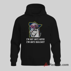 Minnesota Twins Unicorn Anti Hater Baseball Shirt on black hoodie for men graphic tee