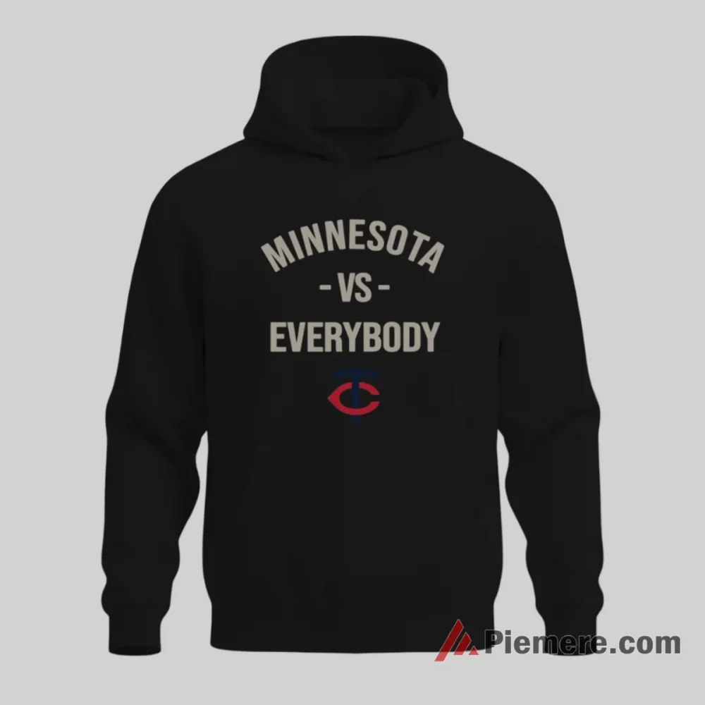 Minnesota Twins Vs Everybody Baseball Shirt on black hoodie for men graphic tee