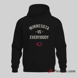 Minnesota Twins Vs Everybody Baseball Shirt on black hoodie for men graphic tee