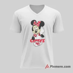Minnie Mouse Kansas City Chiefs Championship Pride Shirt on white v-neck shirt for men graphic tee