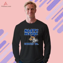 Nasty Nestor Cortes Jr Shirt with cartoon windup on black