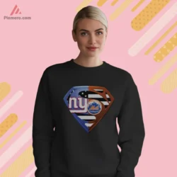 Black sweatshirt that blends football and baseball pride