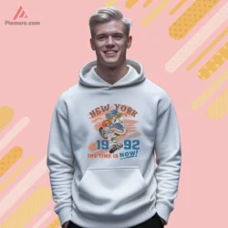 White hoodie featuring classic Mr Met from 1992