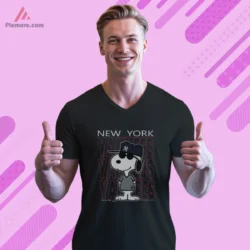 New York Yankees Snoopy Shirt with cool cap and shades on black