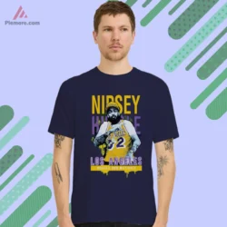 Nipsey Hussle Los Angeles Lakers Tribute Basketball Shirt short sleeve navy