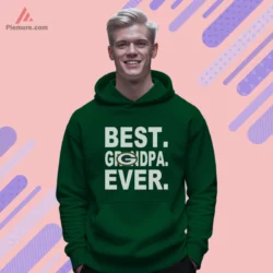 Green Bay Packers Best Grandpa Ever Football Shirt on forest green hoodie