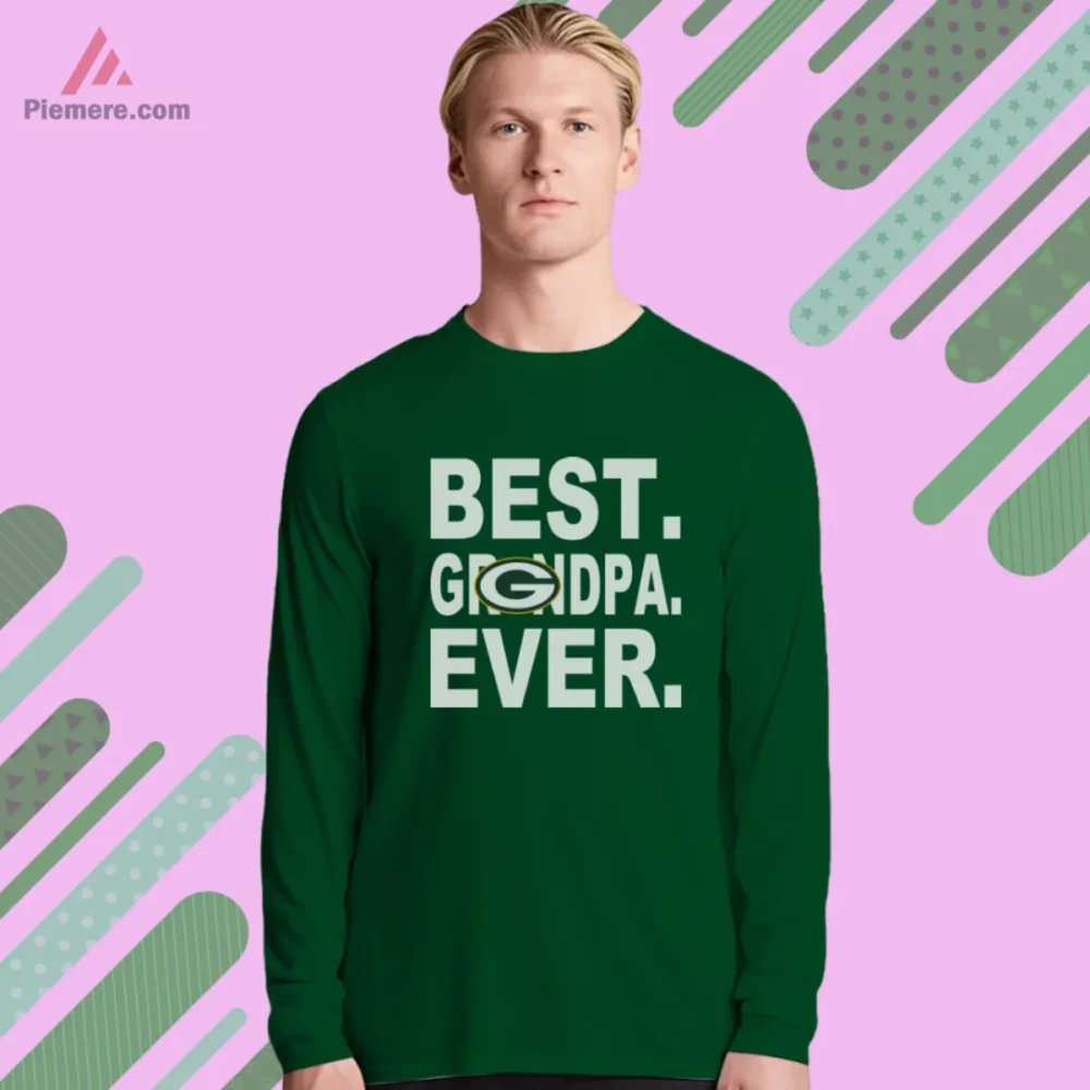Packers Best Grandpa Ever long sleeve in forest green