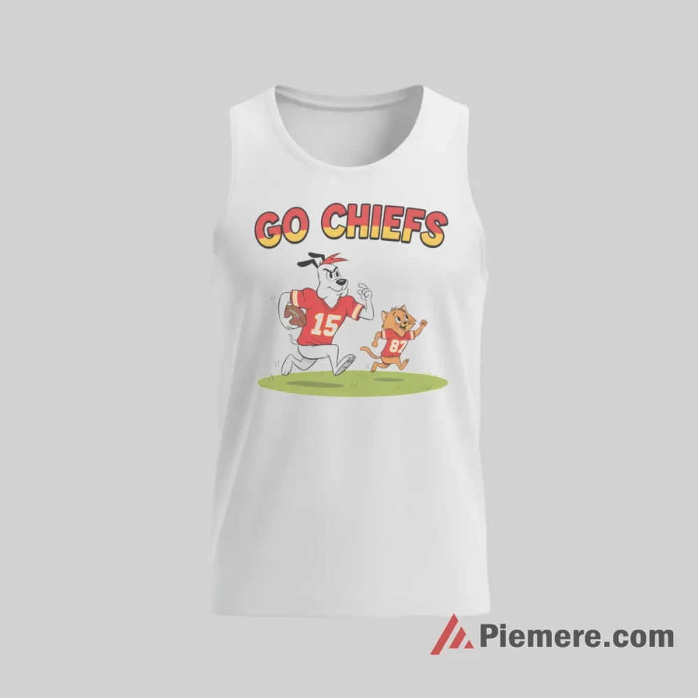 Ruff And Reddy Kansas City Chiefs Go Chiefs Field Dash Shirt on white tank top for men graphic tee