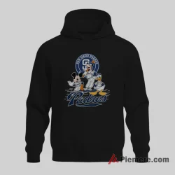 San Diego Padres Mickey Donald Duck Goofy Champions Shirt on black hoodie for men graphic tee