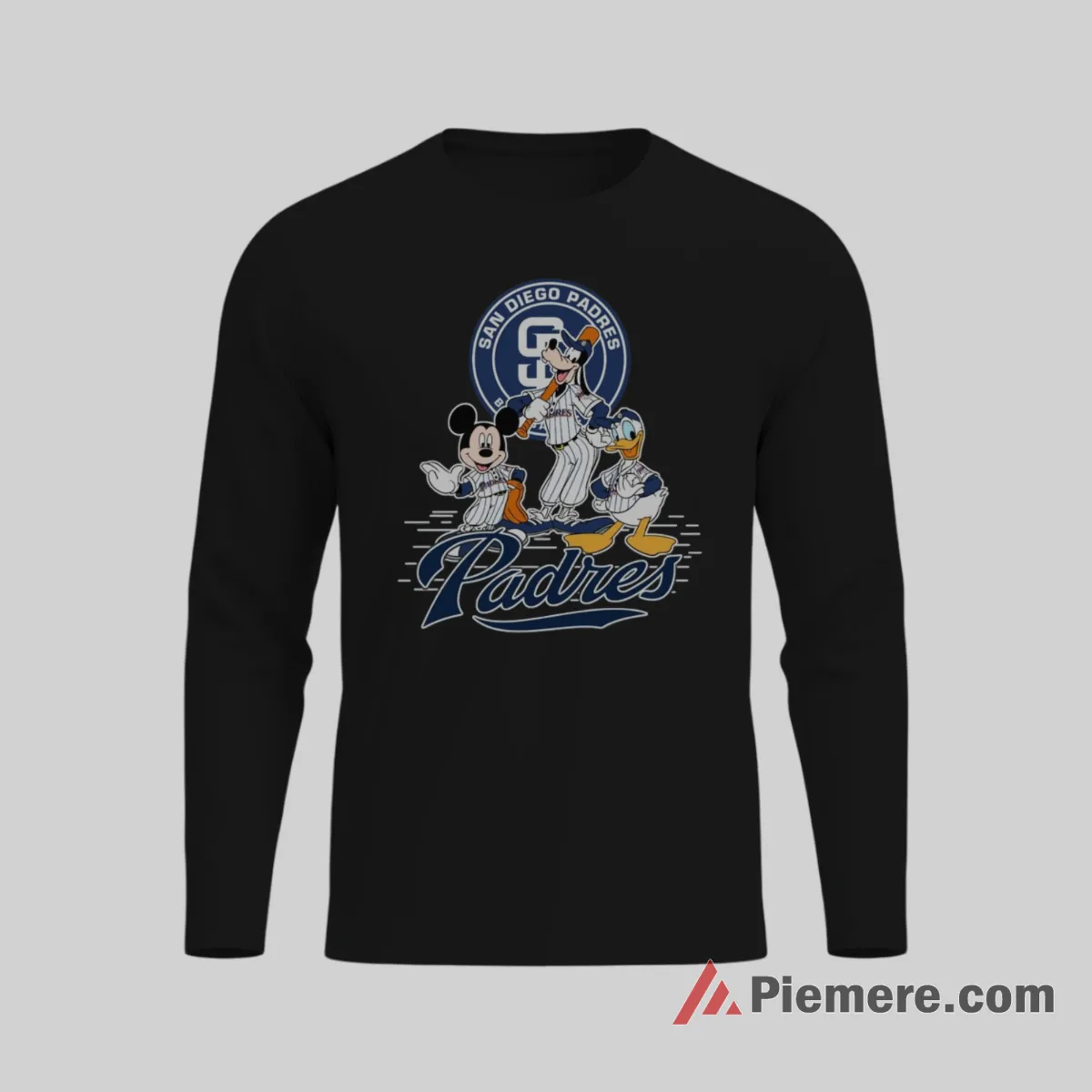 San Diego Padres Mickey Donald Duck Goofy Champions Shirt on black long sleeve shirt for men graphic tee