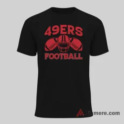 San Francisco 49ers Bold Helmet Football Shirt on black short sleeve shirt for men graphic tee