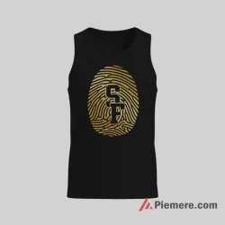San Francisco 49ers Dna Fingerprint Logo Shirt on black tank top for men graphic tee
