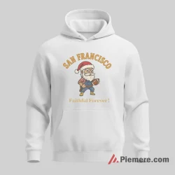 San Francisco 49ers Strike Gold Christmas Faithful Shirt on white hoodie for men graphic tee