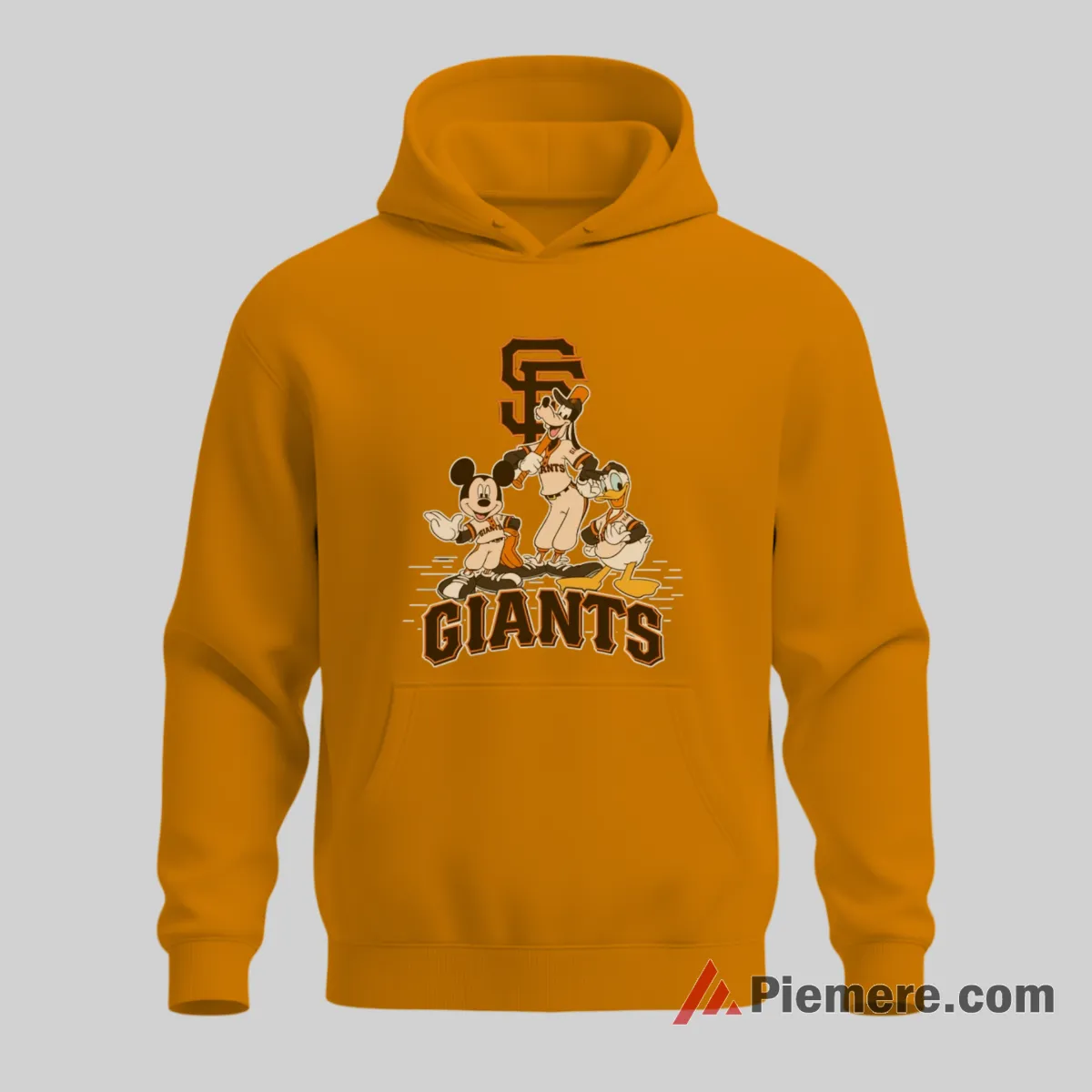 San Francisco Giants Mickey Mouse Donald Duck Goofy Champions Shirt on orange hoodie for men graphic tee