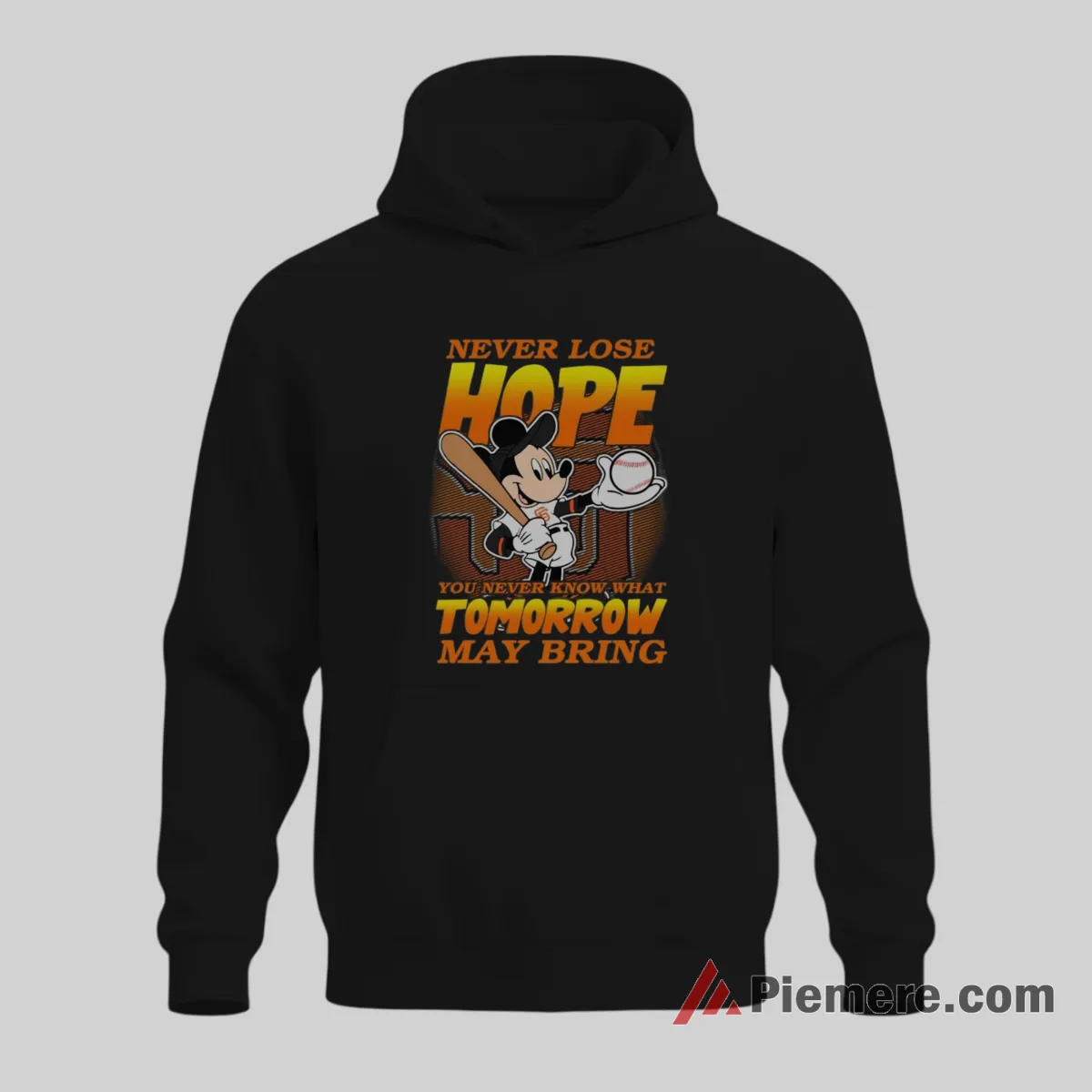 San Francisco Giants Never Lose Hope Mickey Mouse Shirt on black hoodie for men graphic tee