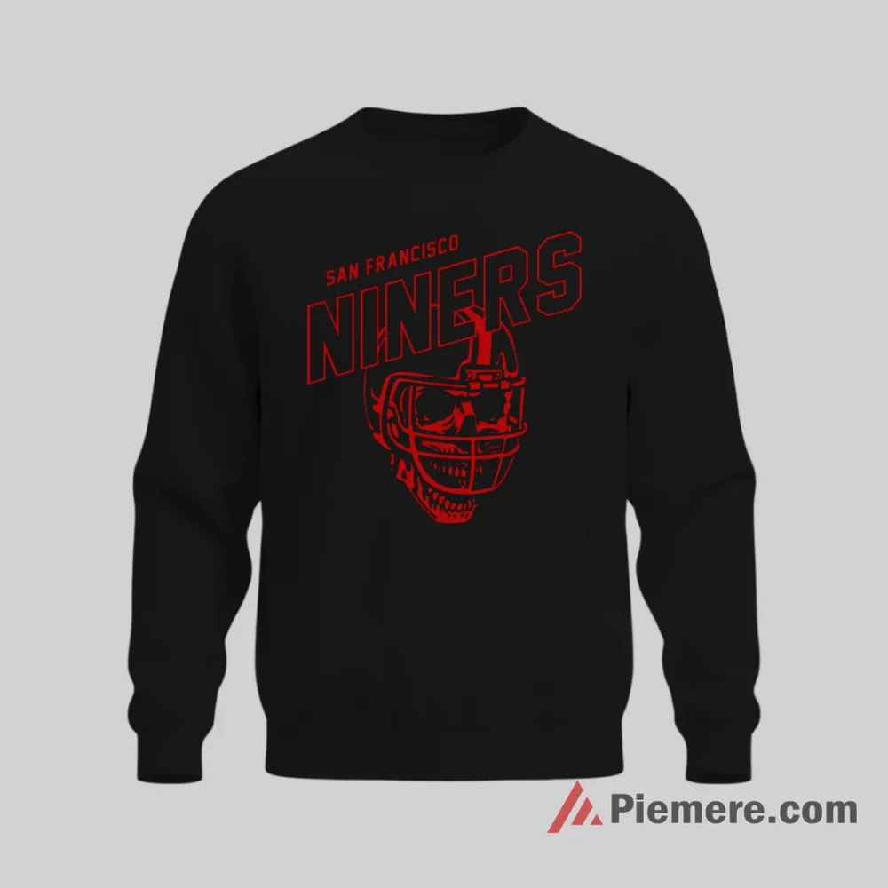 San Francisco Niners Skull Helmet Graphic Shirt on graphic shirt for men graphic tee