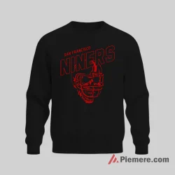 San Francisco Niners Skull Helmet Graphic Shirt on graphic shirt for men graphic tee
