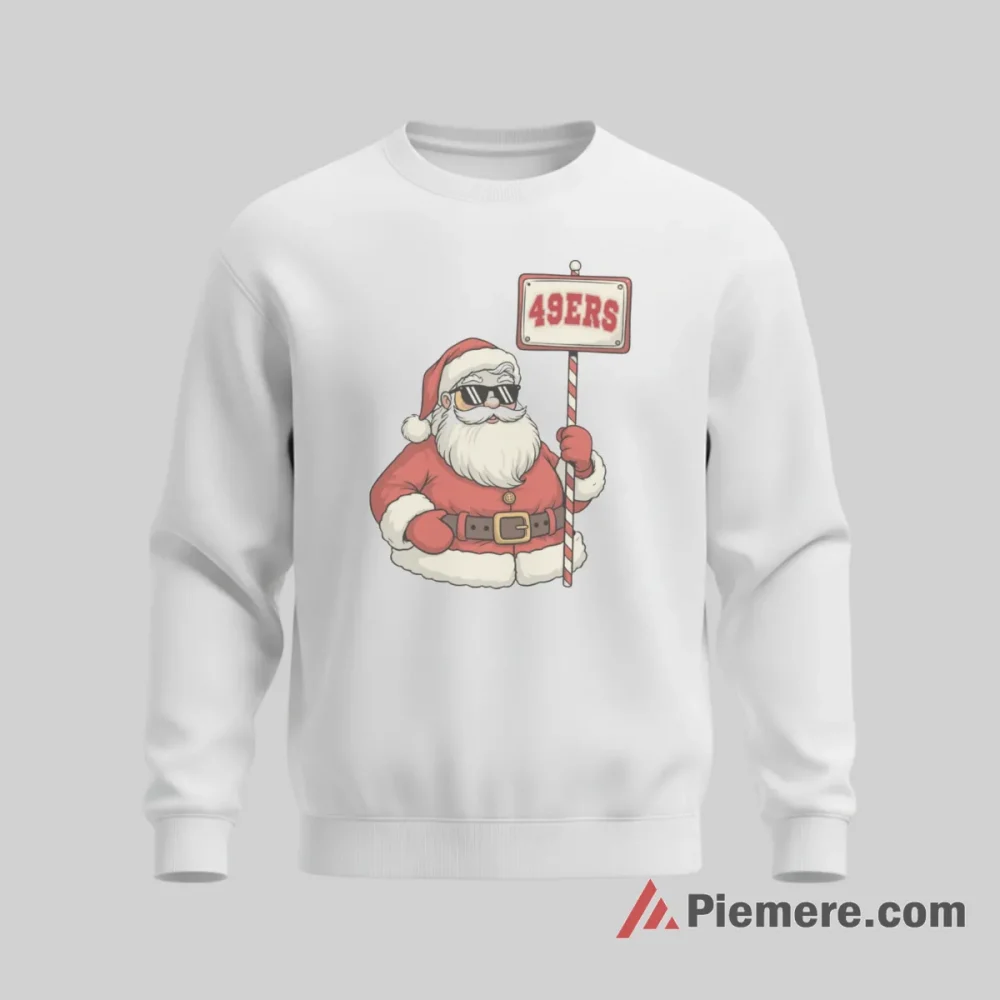 Santa Claus San Francisco 49ers Holiday Fan Shirt on graphic shirt for men graphic tee