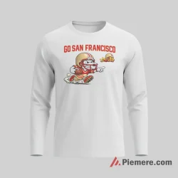 Snoopy And Woodstock San Francisco 49ers Retro Fan Shirt on white long sleeve shirt for men graphic tee