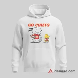Snoopy Kansas City Chiefs Go Chiefs Retro Runner Shirt on white hoodie for men graphic tee