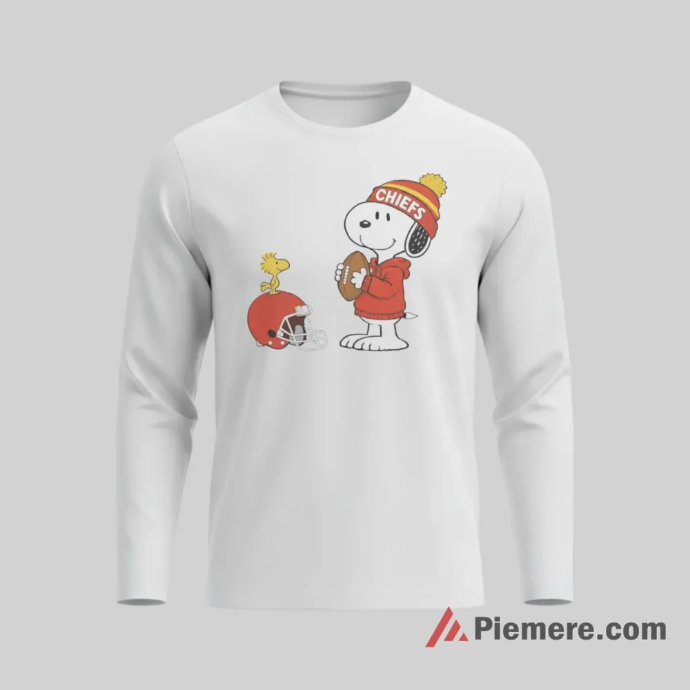 Snoopy Kansas City Chiefs Hoodie Football Classic Shirt on white long sleeve shirt for men graphic tee