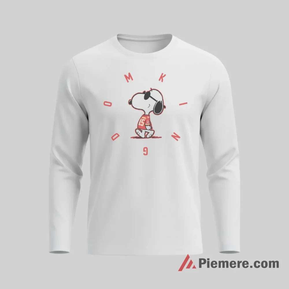 Snoopy Kansas City Chiefs Kingdom Minimal Fan Shirt on white long sleeve shirt for men graphic tee