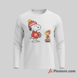Snoopy Woodstock Kansas City Chiefs Football Classic Shirt on white long sleeve shirt for men graphic tee