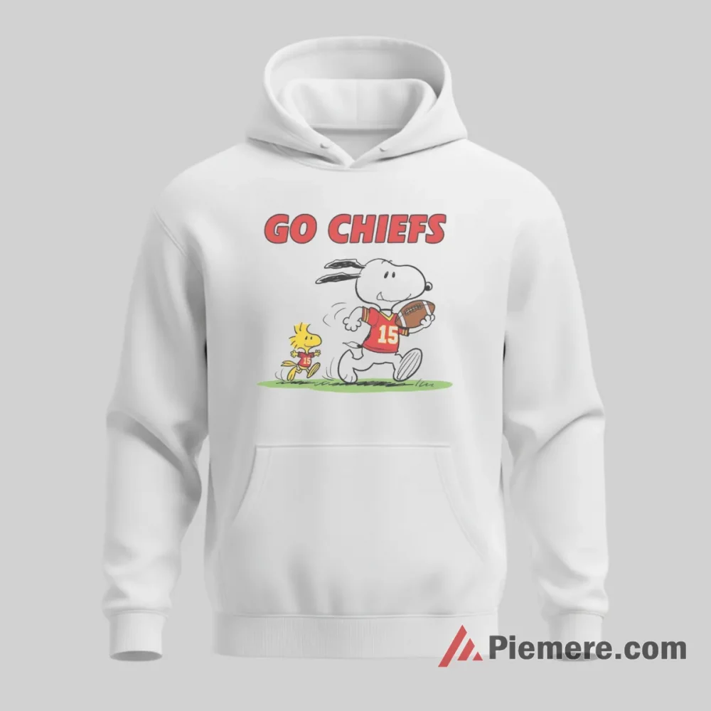 Snoopy Woodstock Kansas City Chiefs Go Chiefs Sprint Shirt on white hoodie for men graphic tee