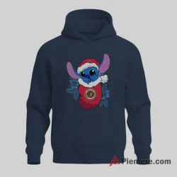 Stitch Baltimore Orioles Christmas Stocking Shirt on navy hoodie for men graphic tee