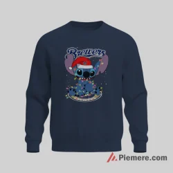 Stitch Christmas Milwaukee Brewers Holiday Cartoon Shirt on graphic shirt for men graphic tee