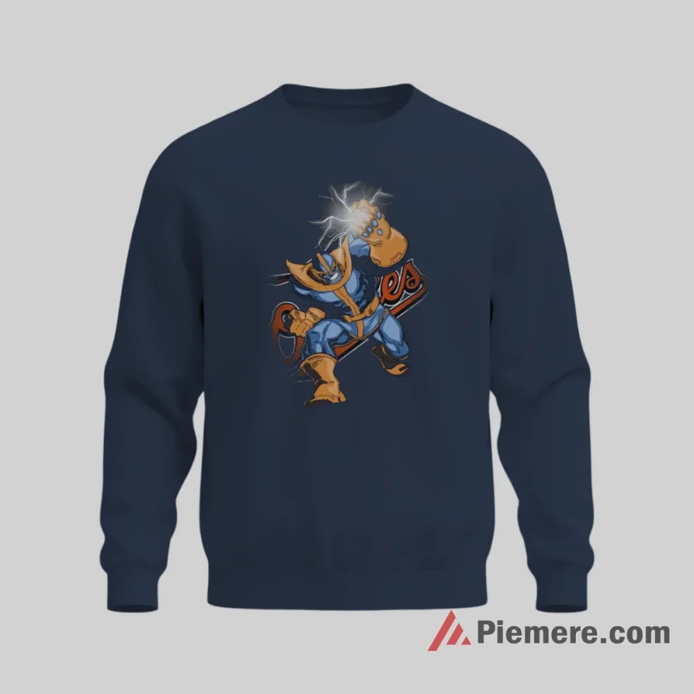 Thanos Baltimore Orioles Infinity Power Shirt on graphic shirt for men graphic tee