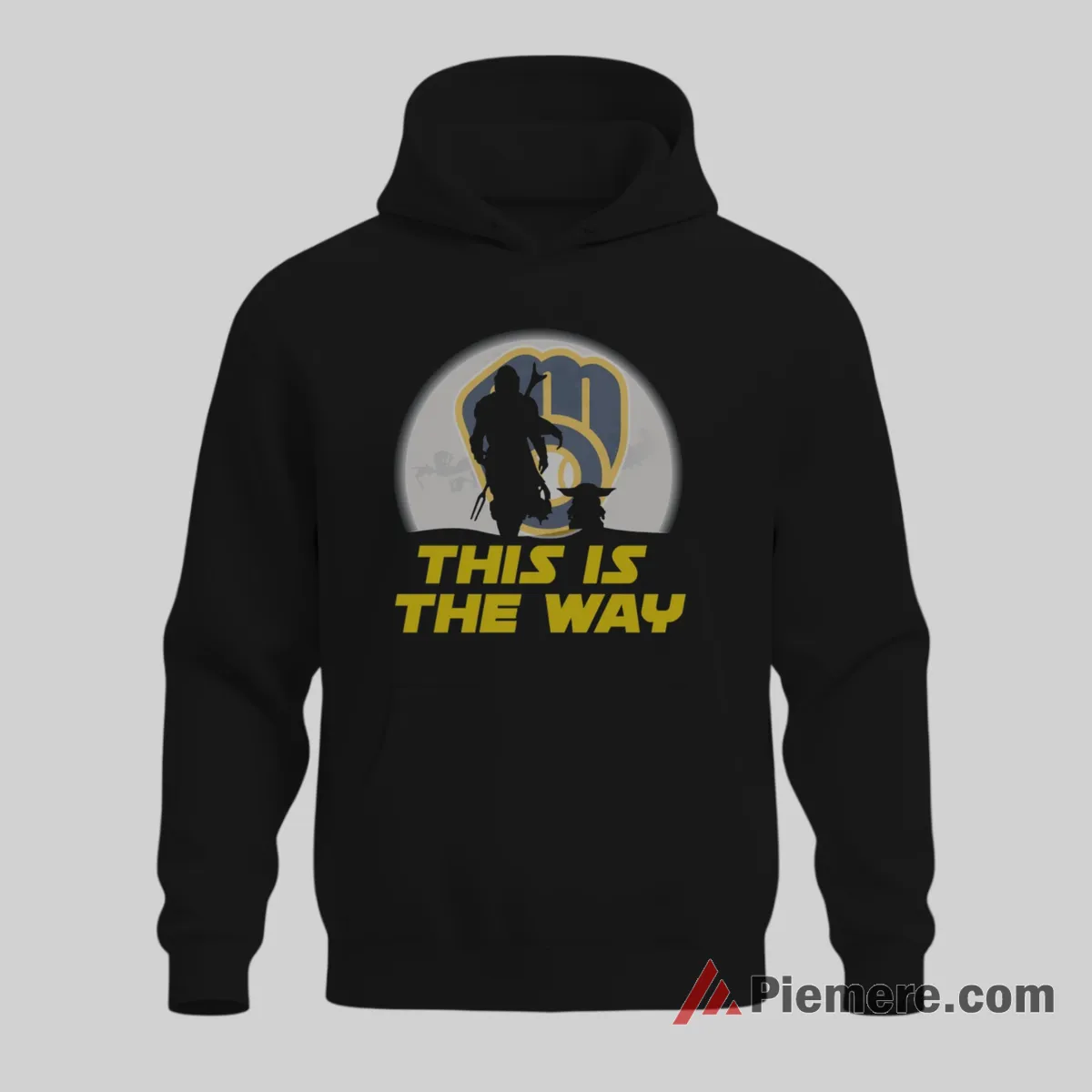 This Is The Way Milwaukee Brewers Galactic Fan Shirt on black hoodie for men graphic tee
