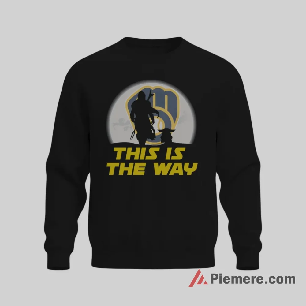This Is The Way Milwaukee Brewers Galactic Fan Shirt on graphic shirt for men graphic tee